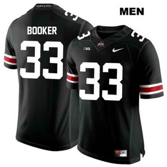 Dante Booker Nike Ohio State Buckeyes Authentic Mens  33 White Font Stitched Black College Football Jersey Jersey
